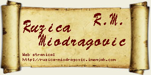 Ružica Miodragović vizit kartica